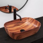 Накладной умывальник Rea Belinda Wood Matt